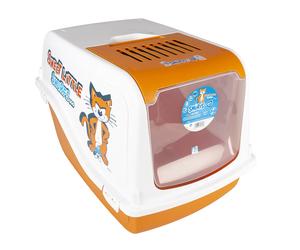 Bac à litière fermée pour chat Smurfs Duvoplus Azrael Blanc 57x39x38 cm