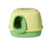 Bac à litière for Chat avec Couvercle, Grand Pot fermé Anti-éclaboussures, avec Pelle à litière for Chat, pédale Anti-Fuite de Sable, poignée supérieure, Facile à Nettoyer(Green)