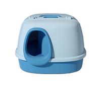 Bac à litière for Chat avec Couvercle, Grand Pot fermé Anti-éclaboussures, avec Pelle à litière for Chat, pédale Anti-Fuite de Sable, poignée supérieure, Facile à Nettoyer(Blue)
