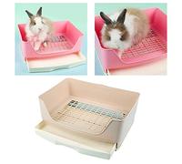Bac à litière for Chat, Grande boîte de Toilette for Lapin, Pot d'entraînement, Plateau d'angle avec tiroir, poêle for Animaux de Compagnie, for Hamster Adulte, Cochon d'Inde, Furet, Lapin, Toilettes