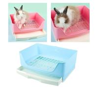 Bac à litière for Chat, Grande boîte de Toilette for Lapin, Pot d'entraînement, Plateau d'angle avec tiroir, poêle for Animaux de Compagnie, for Hamster Adulte, Cochon d'Inde, Furet, Lapin, Toilettes