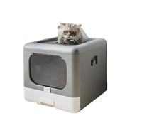 Bac à litière for Chat Pliable avec entrée par Le Haut, Grande Toilette for, Type tiroir Couvercle, bac for Chaton Capuchon, Anti-Fuite Pelle