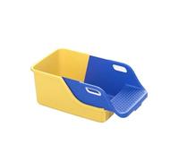 Bac à litière for Chat Semi-fermé Extra Large bac for Paresseux crottes for Animaux de Compagnie Anti-éclaboussures Automatique for Chaton(Greenish White)