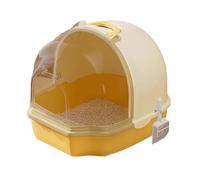 Bac à litière for chat Toilettes for chat entièrement fermées avec porte, grand bac à litière for chat, toilettes anti-éclaboussures Bacs à litière for chaton Fournitures for animaux de compagnie(Yell