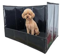 Bac à litière for Chien - Support Portable Pliable et imperméable for Tapis de Pipi, sans déversement for Chiots et Chiens de Petite et Moyenne Taille(Black,XL)