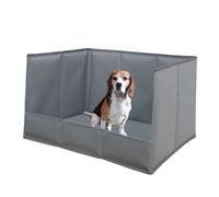 Bac à litière for Chien - Support Portable Pliable et imperméable for Tapis de Pipi, sans déversement for Chiots et Chiens de Petite et Moyenne Taille(Gris,L)
