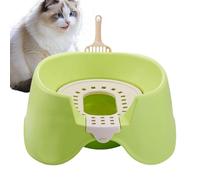 Bac à litière,Grand Plateau Antiadhésif - Avec Bords Hauts Et Dessus Ouvert Fournitures Pour Animaux De Compagnie Pour Petits Appartements Intérieur Maison Refuge Pour Chatons Et