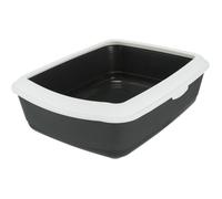 Trixie Bac à litière Classic pour chats Blanc/Gris foncé Plastique 37 × 15 × 47 cm TR-40184