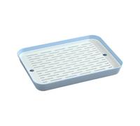 Bac à Litière Hygiénique d'angle pour Lapins, Plateau pour Cage, Structure Stable en PP, Adapté à L'apprentissage de La Propreté chez Les Peti, Bleu, M
