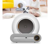 Bac à litière Intelligent pour Chat, Robot de Nettoyage de litière Intelligent pour Chat 65 L + 9 L, Nettoyage Pratique et Facile, élimination des odeurs, Faible Bruit, Convient pour Plusieurs Chats