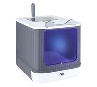 Bac à Litière, Litière pour Chat XXL, avec Couvercle, Plateau Amovible, Pelle, Brosse, Espace pour Grands Chats, Moins de Traces, Fond Anti-Fuite,Désinfection UV