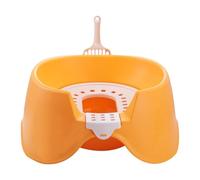 Bac à litière - Plateau pour litière - Toilettes pour Animaux domestiques à Bords Hauts et Ouverture supérieure pour Petits Appartements, Lapins et Chats Grands