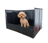 Bac à litière portable pour chien, support mural haut, plateau pliable et étanche de 84,3 cm avec protection contre les déversements, accessoire de toilette pour animaux de compagnie, bac à litière