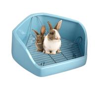 Bac à litière pour animal de compagnie - Toilettes d'angle pour petits animaux, bac à litière d'intérieur amovible en fil métallique pour lapin, chinchilla