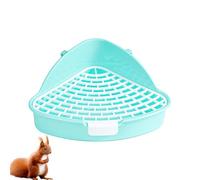 Bac à litière pour animaux de compagnie, anti-éclaboussures, haute capacité avec rail de protection, cuvette d'angle réutilisable pour lapin, petits chats