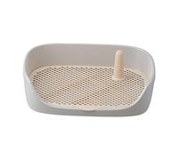 Bac à litière pour animaux domestiques - Facile à nettoyer - Gris - 40 x 30 x 11 cm