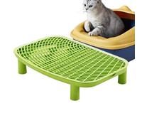 Bac à litière pour chat à deux niveaux - Tabouret avec espace de rangement - Bac de rangement - Piège à litière pour chat - Collection pour appartement, chambre à coucher, salle d'étude
