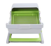 Bac à Litière pour Chat Autonettoyant, Assemblage Facile, Seau Basculant, Grand Bac à Litière pour Chat, Vert