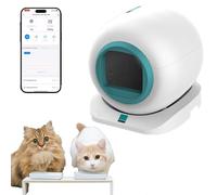 Bac à LitièRe Pour Chat Autonettoyant, Bac à LitièRe Automatique Pour Chat, Bac à LitièRe éLectrique Pour Chat ContrôLé Par Application, Bac à LitièRe Robot Intelligent Pour Plusieurs Chats,Green