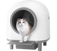 Bac à litière pour chat, autonettoyant, surveillance par application, blanc