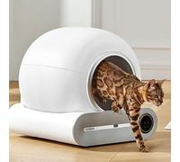 Bac à Litière pour Chat Autonettoyante 65L Bac Litière Grand Chat Contrôle APP Smart Cat Litière Box Sécurité Protection Désodorisation Caisse Chat Litiere avec Tapis pour Multiples Chat