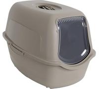 Bac à litière pour chat avec capot et porte - Maison de toilette pour chat - Toilette pour chaton - Toilette pour chatons - Toilette pour chats - 56 x 40 x 39 cm - Bac à litière fermé - Marron