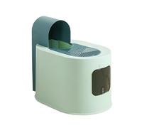 Bac à litière pour Chat, Bac à litière for Chat, Grand bac for avec Couvercle, fermé Anti-éclaboussures for Chaton(Blue One Size,Blue)