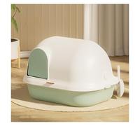Bac à litière pour Chat, Bac à litière for Chat, Grand bac for avec Porte Avant et Pelle, for Capuchon(Green One Size,Green)