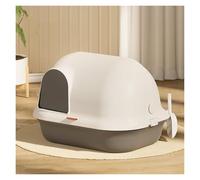 bac à litière pour Chat， Bac à litière for Chat, Grand bac for avec Porte Avant et Pelle, for Capuchon(Green One Size,Gris)