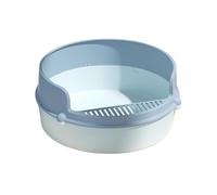 Bac à litière pour Chat, Bac à litière for Chat, Toilettes Amovibles Semi-fermées, Anti-éclaboussures parois Hautes, prévention des fuites de Sable(Blue One Size,Blue)