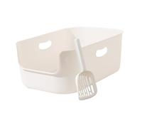 Bac à Litière pour Chat, Boîte Hygiénique, Récipient à Bords surélevés, Facile à Nettoyer, Antidérapant, Convient Aux Chats et Aux Rongeurs, pour La M, L