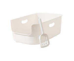 Bac à Litière pour Chat, Boîte Hygiénique, Récipient à Bords surélevés, Facile à Nettoyer, Antidérapant, Convient Aux Chats et Aux Rongeurs, pour La M, L