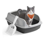 Bac à Litière pour Chat - Feandrea - XL - Parois Hautes - Gris Ardoise