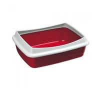 Bac à litière pour chat - Ferplast - Nip Plus 10 - Rouge - Plastique - Bordeaux
