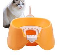 Bac À Litière pour Chat,Grand Plateau Antiadhésif | avec Ouverture par Le Haut et Bords Hauts pour Déjections, Fournitures pour Animaux Domestiques pour Maison, Chatons, Lapins et Grands Chats en