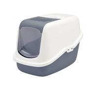 Savic Bac litière pour chat Nestor Bluestone - façade rabattable, filtre charbon - 56 x 39 x 38,5 cm