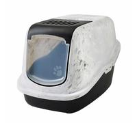 Bac à litière pour chat Nobby Pet Nestor Marble Blanc 56x39x38,5 cm