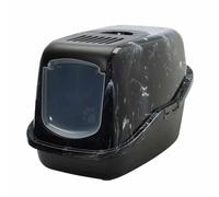 Bac à litière pour chat Nobby Pet Nestor Marble Noir 56x39x38,5 cm