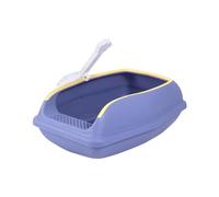 Bac à Litière pour Chat Panier Toilettes Litière Animaux PP Résistant Facile Entretien Protection Sol Anti Sable Convient Chats Maison Petits Rongeurs, S