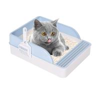 Bac à litière pour chat - Toilettes pour chats - Boîte à litière pour chat - Litière semi-fermée couverte anti-fuite, litière pour meubles avec ventilation d'air, design de lits