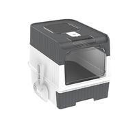 Bac à litière pour Chat, Type de tiroir entièrement fermé, empêche Les fuites, Grand Espace, Toilettes pour Chat avec Pack d'élimination des odeurs (Gris)