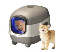 Bac à litière pour chats | Grande capacité d'isolation des odeurs, nettoyage automatique pour litière | Convient pour les petits et grands chats, appartements, balcons, terrasses et jardins