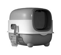 Bac à litière pour chats, lapins, contrôle des odeurs, ne colle pas, surfaces lisses, conteneurs fermés, boîte couverte portable pour chats