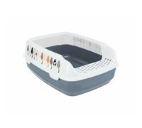 Trixie Bac à litière Delio Rebord Imprimé gris et blanc 38×20×50 cm