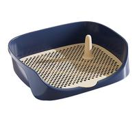 Bac à litière pour Chien, 40 x 30 x 10 cm, Support de Tapis d'urine en Plastique avec Colonne, Pot d'intérieur Amovible et Facile à Nettoyer avec Hautes clôtures pour Chiens de Moins 15 kg, su