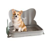 Bac à litière pour chien, pot pour chien, bain pour chien avec paroi anti-éclaboussures, station de pipi robuste et résistante, plateau d'entraînement multifonction pour chien, pot pour chien pour