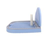 Bac à Litière pour Chien, Support de Tapis de Pipi pour Chiens, Support de Tapis de Pipi de Formation de Pot de Chien avec Poteau Amovible et Couverture Murale, Maille Portable