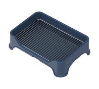 Bac à litière pour Chiot - Toilettes en d'acier Inoxydable | Bac Anti-Pas avec clôture | Tapis d'urine pour Chiots et Petits Chiens | Outil d'entraînement idéal pour Une Utilisation Domestique