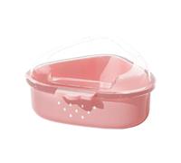 Bac À Litière pour Hamster - Bac Hygienique Transparent Grand pour Animal avec Toit,Baignoire pour Nettoyage Cachette Détente Toilettage Jeu Exploration Salle de Bain Gerbille