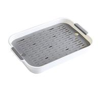 Bac à litière pour lapin à 2 niveaux - Toilettes rectangulaires en plastique pour animaux de compagnie, 7, 3 x 10, 6 x 1, 3 pouces, boîte de literie d'entraînement au pot pour cochon d'Inde, hamster